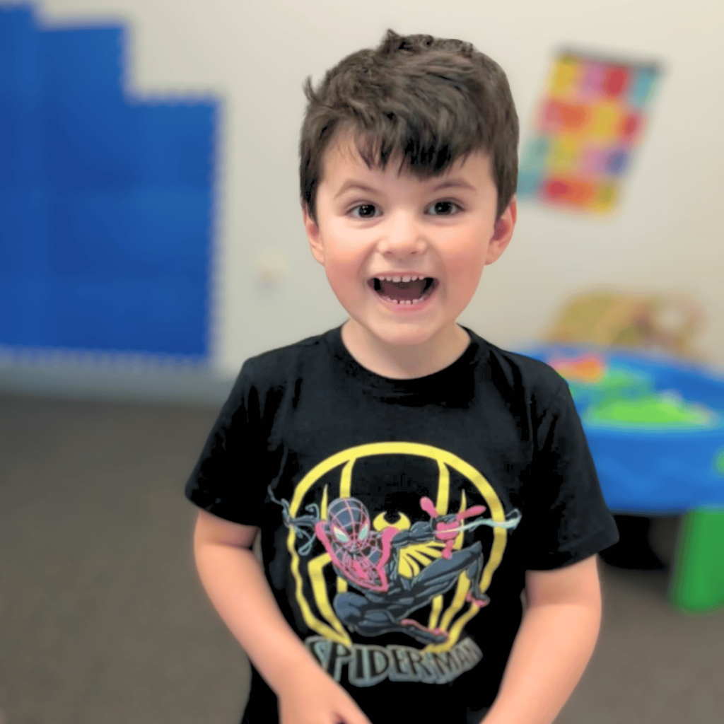 Happy child at early education center